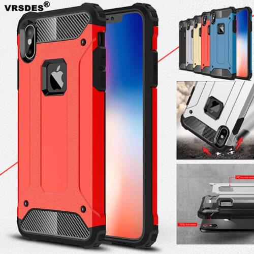 VRSDES Case For iPhone X XS XR XS MAX Coque Shockproof Armor Silicon Case For iPhone 6 6S 7 8 Plus 5 5S SE TPU Cover Funda Capa