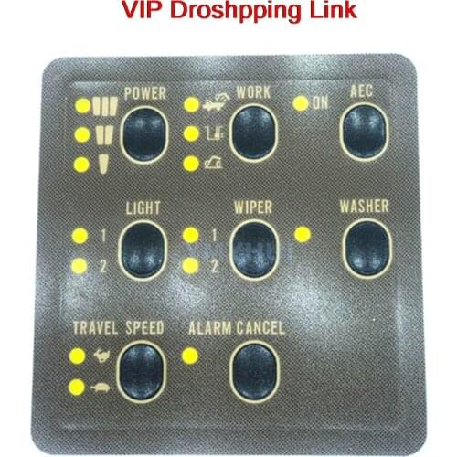 For CAT E312 320 330V1V2BCD excavator parts instrument display button sticker monitor sticker high quality excavator accessories