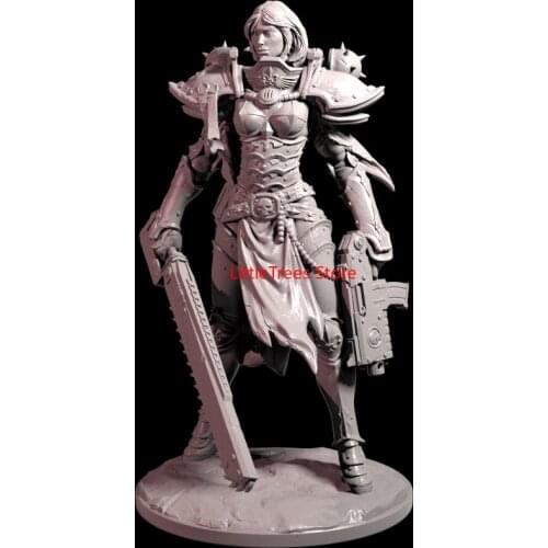 1/24 75mm 1/18 100mm Resin Model Female soldier Figure Unpainted No Color RW-005