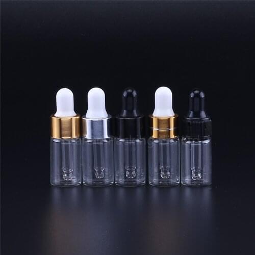 10pcs 3ml Mini Empty Esstenial Container Perfume Bottle ,3cc Glass Makeup Portable Aromatherapy Oil With Glass Dropper