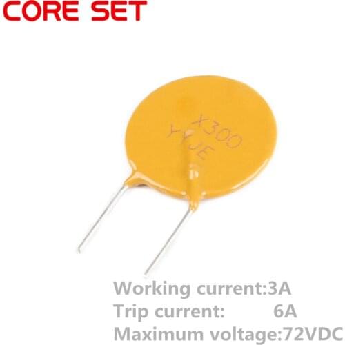 10PCS 72V 3A 3000MA PPTC Resettable Fuse RXEF300 XF300 Pitch 10mm