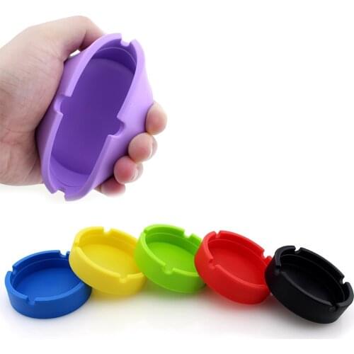 10Pcs Silicone Ashtray Diameter 83mm Circular Shape Ashtray Smoke Herb Tobacco Smoke Smoking Pipe Grinder Cigarette Accessories