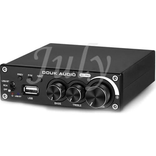 160W*2 high-power Bluetooth 5.0 digital power amplifier, USB lossless music player, subwoofer amplifier high and low bass