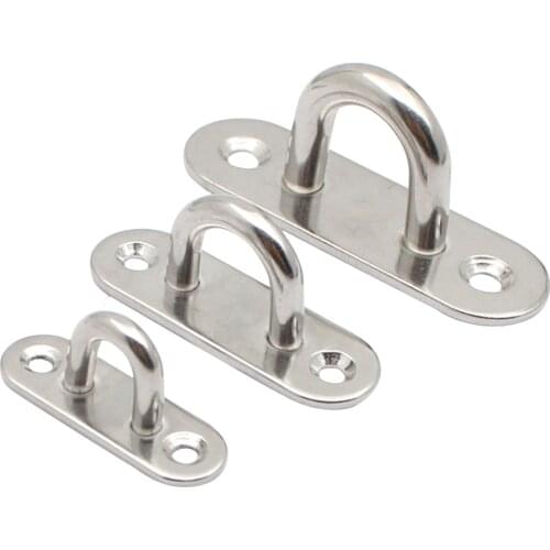 2 PCS Boat 316 Stainless Steel Oval Door Buckle Suspension Disk Fixing Buckle Bolt Seat Plate Buckle