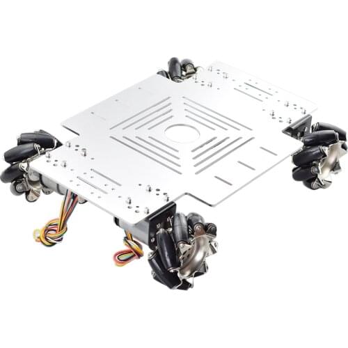 20KG Big Load Mecanum Wheel Robot Car Chassis Kit with 4pcs 12V 178rpm Encoder DC Motor for Arduino STM32 DIY STEM Toy Parts