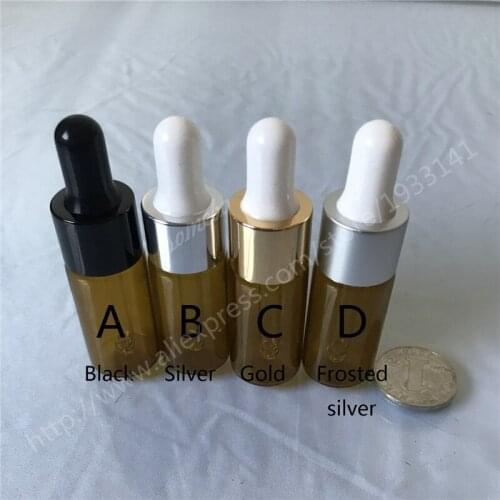 500pcs/lot 10ml Empty Amber Glass Essential Oil Dropper Bottle Brown glass dropper bottle 10cc Pipette Dropper Vial
