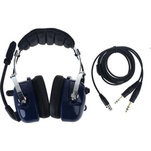 Air RA200 Aviation Headset with GA Dual Plugs Stereo Mono Switch MP3 Music Input Includes Headset Bag Gel Ear Seal
