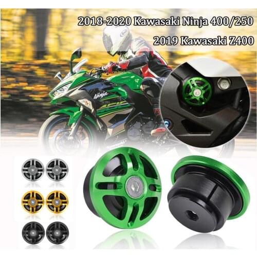 For Kawasaki Ninja 400 250 Z400 Accessories CNC Frame Decorative Cover Hole Plug Cap Swingarm Ninja400 Ninja250 2018 2019 2020