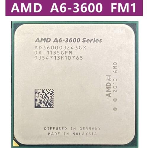 AMD A6-Series A6-3600 2.1GHz 4M 65W Quad-Core PROCESSEUR D'UNITÉ CENTRALE AD3600OJZ43GX PRISE FM1/ 905pin