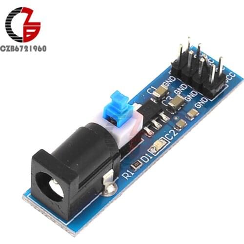 AMS1117 DC 3.3V 5V Power Supply Voltage Regulator Module Self-locking Switch DC Jack Socket