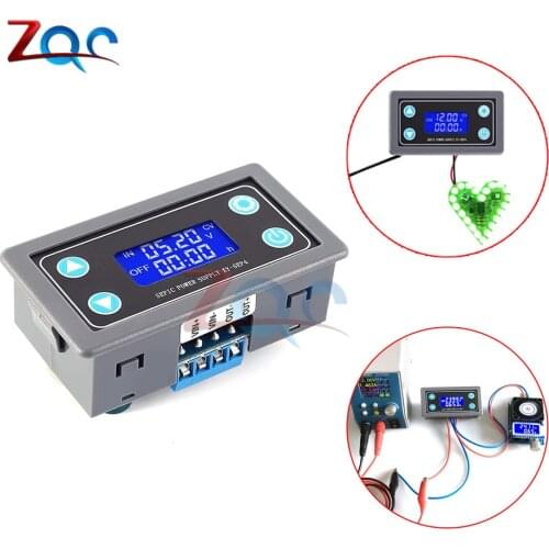CC CV Adjustable LCD Buck Boost Converter Step Up/Down Power Supply Module DC 5-30V 35W Voltage Regulator Support Solar Charging