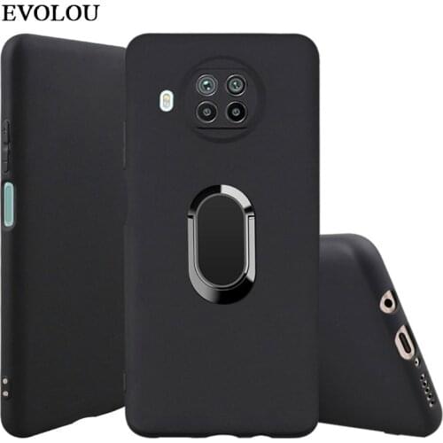 For Xiaomi Mi 10T Lite Case Magnetic Ring Holder Soft TPU Phone Cover For Xiaomi Mi 10T Pro 5G Back Cover Stand Shell Silicone