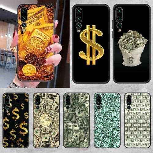 Money Dollars Phone case For Huawei P Mate P10 P20 P30 P40 10 20 Smart Z Pro Lite 2019 black soft Etui trend hoesjes silicone