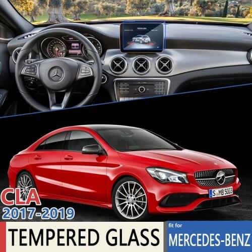 For Mercedes Benz CLA Class 2017~2019 C117 MK1 Car Navigation Auto GPS Film Full Screen Protector Tempered Glass Accessories