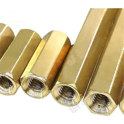 M4 Double Pass hexagonal Copper Column Nuts Combination Brass Nut Female Hex Spacing Threaded Pillars Truss Standoff PCB Spacer