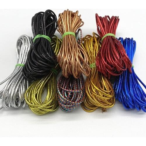 New 5Yards 1.5mm Colourful Round High Elastic Rubber Band Elastic String Label Line Garment Trousers DIY Sewing Accessories