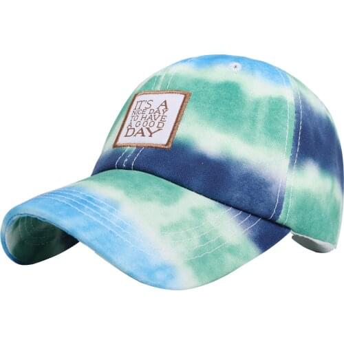 Unisex Adjustable Baseball cap Tie dye Summer Sunscreen Hat New Emboridery Nice D Sun Camping Outsid Hiking Fishing Cap for men