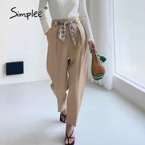 Женские прямые брюки SIMPLEE China At AliExpress