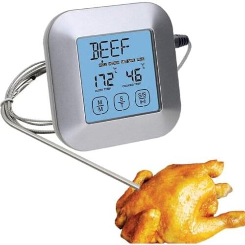 Cooking Thermometer with 3 WATERPROOF Stainless Steel Temperature Probes Guaranteed Not to Break, Silver. Good Used with Oven