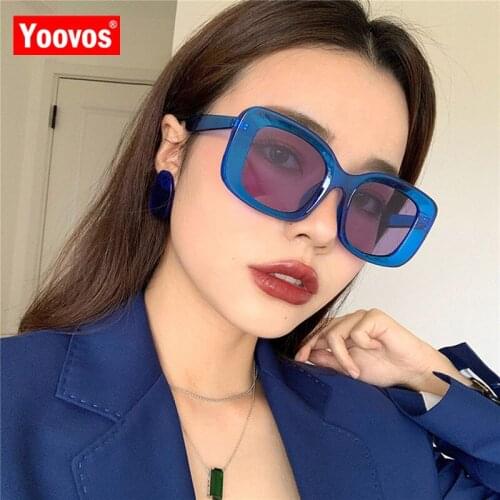 Yoovos 2021 Women Sunglasses Big Frame Sunglasses Women Square Glasses Women Brand Designer Sunglasse Retro Men Hip Hop Okulary