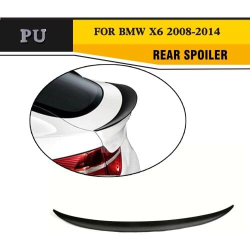 PU Unpainted Black Primer Car Rear Spoiler Wing For BMW E71 X6 2008-2014