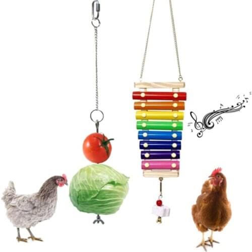 Parrot Chew Toys Macaw Hanging Wood Bites String Stand With Bells Cages Cockatoo Swing Bird Toy Accessories Pet Bird Products