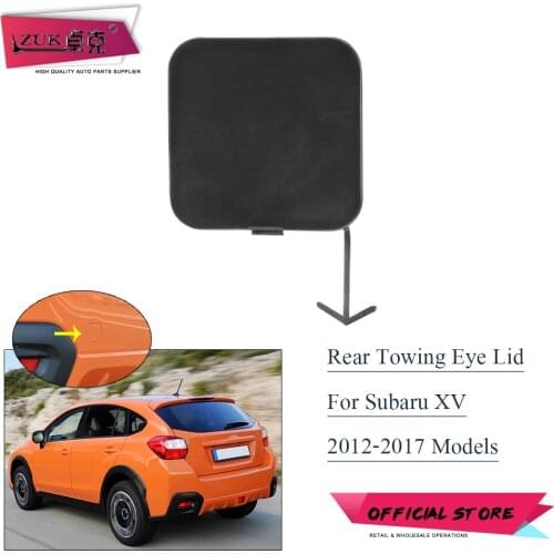 ZUK For Subaru Impreza For Crosstrek / XV 2012-2017 Rear Bumper Towing Hook Cover Cap Tow Hook Eye Garnish Lid Shell Base Color