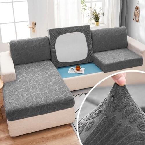 1/2/3/4 Jacquard Sofa Cushion Cover Thick Sofa Covers Chaise Longue Elastic Sofa Seat Cover Protector Corner Fabric Sofa Cover