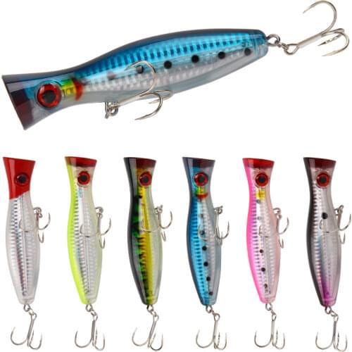 HOT 125mm 40g Popper big Sea fishing lures tuna trolling top water lure whopper plopper pencil crankbait tackle Artificial Bait