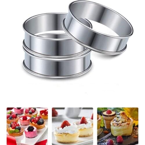 2021 Stainless Steel Muffin Rings Round Ring Round Mould DIY BakeTools Cakes Mould Kitchen Supplies
