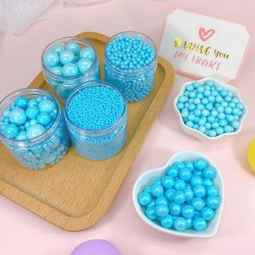 250g Edible Blue Beads Pearl Sugar Ball Fondant DIY Cake Baking Sprinkles Gold Ball Wedding Cake Decoration Colorful Sugar Pearl