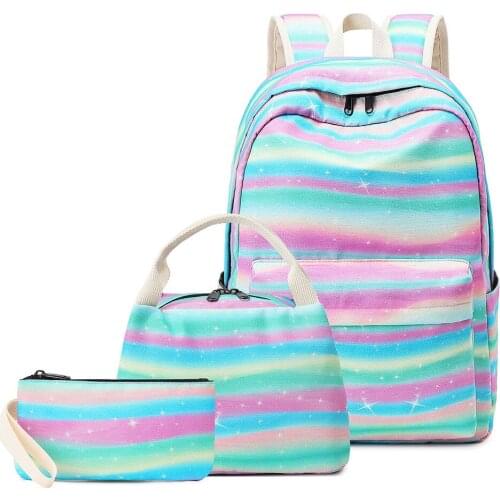 3pcs/set Children School Bags Backpacks Kids Bags Big Capacity Travel Bag Teenagers SchoolBag Girls Laptop Rucksacks Mochila