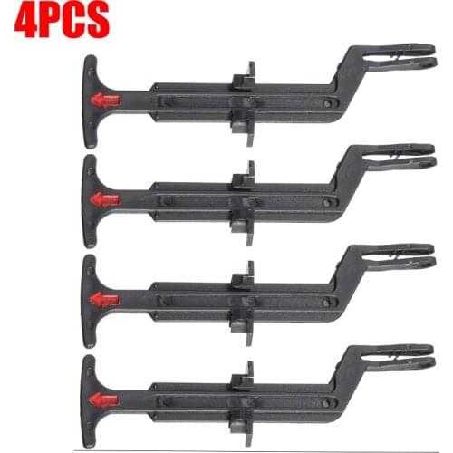 4pc/Set Bonnet Hood Release Rod Lock Latch Black Handle 3B0823593 For VW Passat B5 B5.5 1998 1999 2000 2001 2002 2003 2004