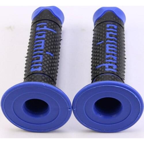 7/8" 22mm Soft Handlebar Throttle Hand Grips Motorcycle Dirt Pit Bike Blue Black