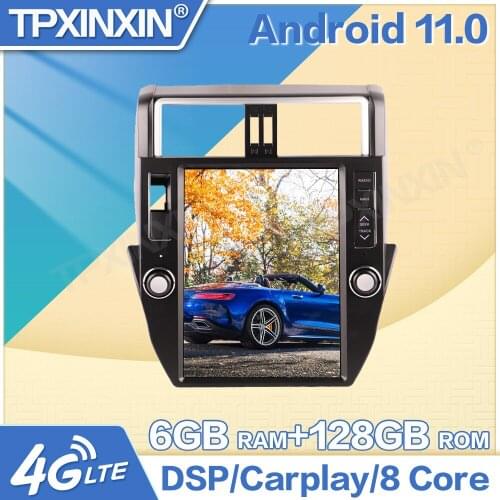 Android 11 6+128G For TOYOTA LAND CRUISER Prado 150 2010-2017 Car GPS Navigation Stereo Head Unit Multimedia Player Auto Radio
