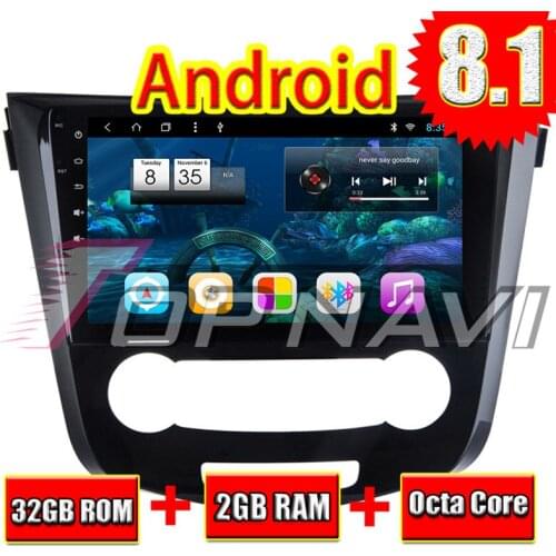 Auto Media Center for Nissan Qashqai 2016 10.1'' Android 8.1 Topnavi Car GPS Navigation Player Audio NO DVD Double Din Octa Core