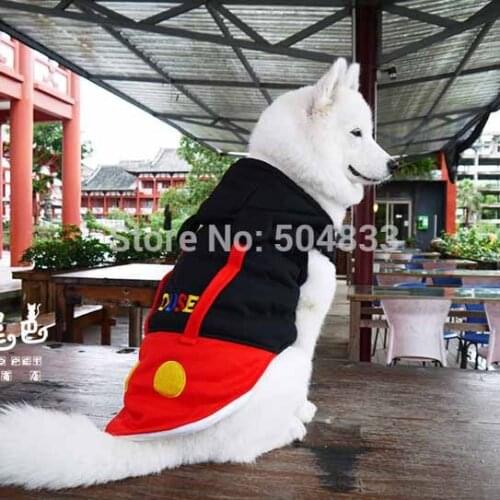 Large Big Dog Fleece Hoody Coat Golden Retriever Clothes Cosplay Mouse Design SZ 2XL-4XL