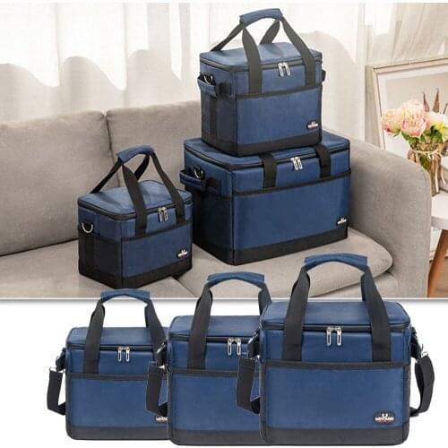 10/25/35/68L Double Camping Waterproof Picnic Bag Outdoor Food Delivery Package Portable Thicked Picnic Lunch Storage Handbag