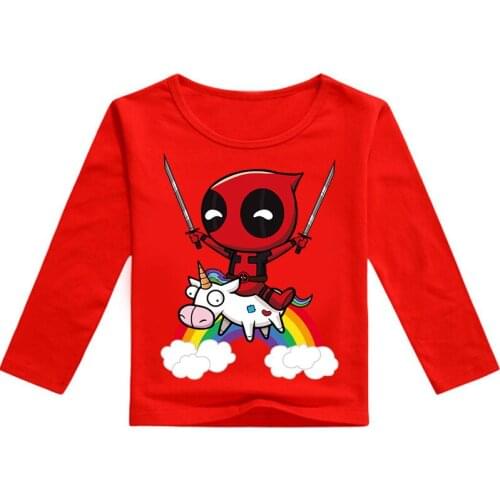 Lovely Cosy Unicorn Girl Long Sleeve TShirt Children Rainbow Horse Cartoon Kids Top Harajuku Design Round Neck Baby Boy Spring