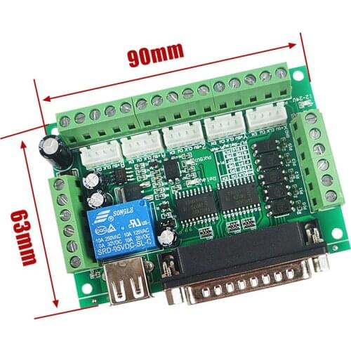 MACH3 CNC Router machine interface board 5 axis stepper motor driver cnc interface board with optocoupler isolation