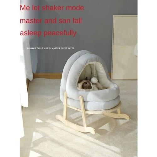 Cat Nest Summer Cool Mongolian Bag Semi-Enclosed Dog House Cat Cradle Pet Shaker