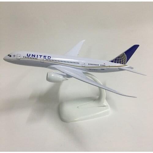 JASON TUTU 20cm Plane Model Airplane Model Air United Boeing 787 Aircraft Model 1:300 Diecast Metal Airplanes Planes Toys Aeropl