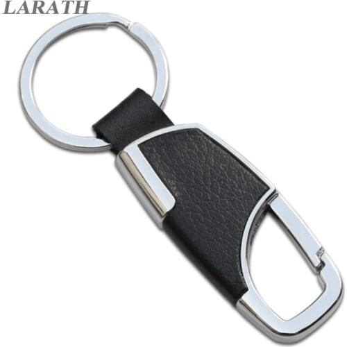 Fashion Men One Ring Car Metal Leather Key chain Holder