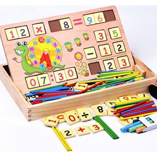 Montessori Teaching Kids Multifunctional Math Operation And Drawing Box Learning Preschool Early Childhood Educational Toys