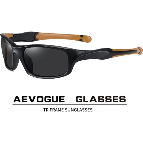 AEVOGUE Men Polarized Sport Sunglasses TR Frame Brand Sun Glasses UV400 AE0912