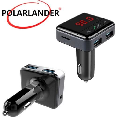 New Smartphone BluetoothMP3 Player Handsfree Car Kit Dual USB Charger FM Transmitter Handsfree with Micro SD/TF Card Reader