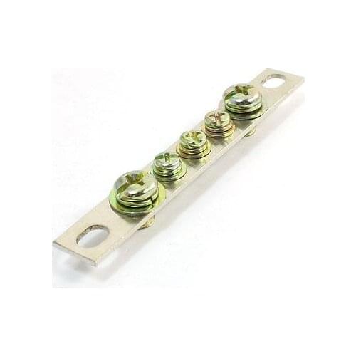 One Row 5 Position Copper Terminal Block Power Cable Connector Bar