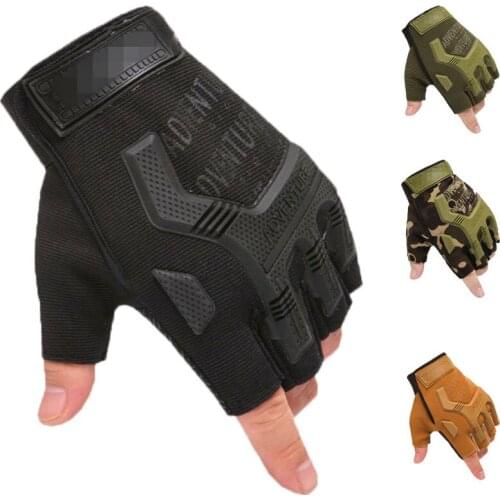 One Pair Half Finger Sport Wear-resistant Glove Seal Series Camping Military Tactical Adult Outdoor Motorcycle Shockproof Gloves