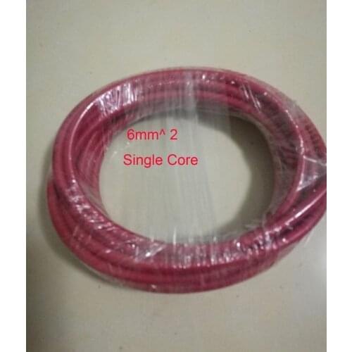 10 m/lot 6mm^2 Red Color Single Core PV Solar Cable 2PFG 1169 PV1-F