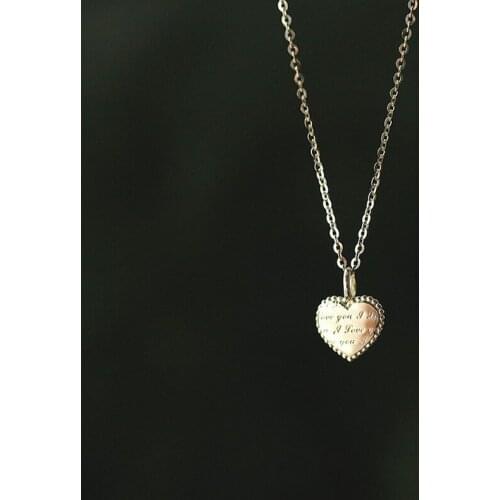 925 Sterling Silver Plated 14K Gold Necklace Pendant Wedding Lovely Gold Heart Coin Pendant Jewelry for Women Gift 2021 New